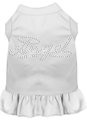 Rhinestone Angel Dress White Med