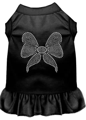 Rhinestone Bow Dress Black 4x