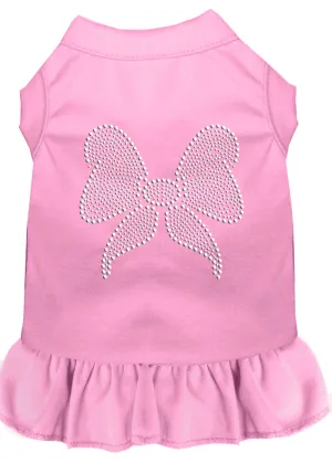 Rhinestone Bow Dress Light Pink Xxl