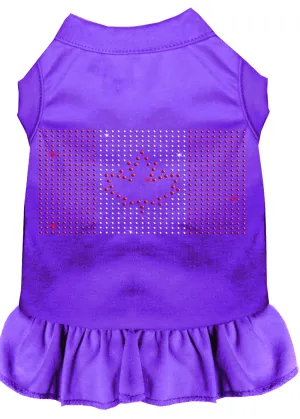 Rhinestone Canadian Flag Dress Purple 4x