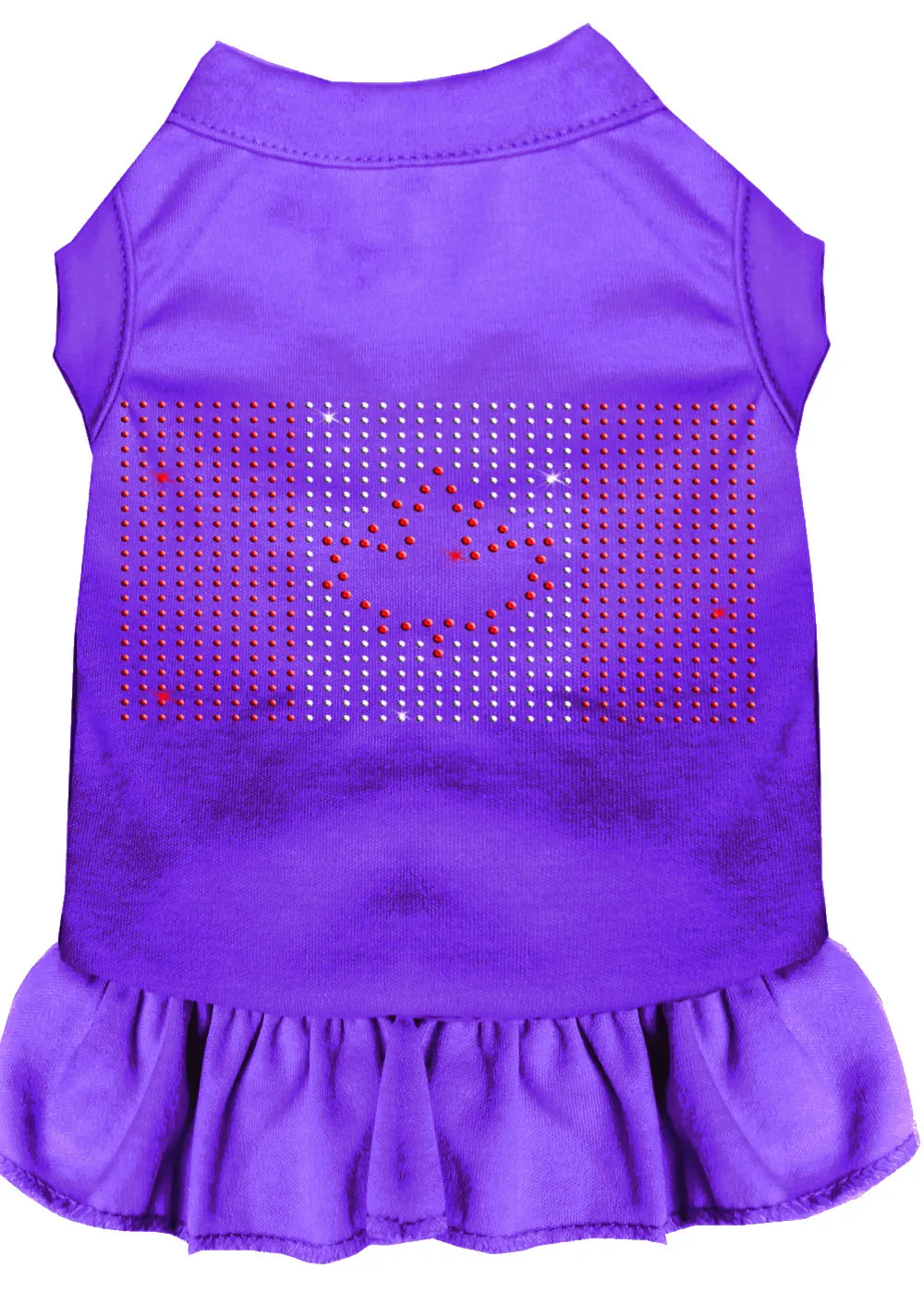 Rhinestone Canadian Flag Dress Purple 4x