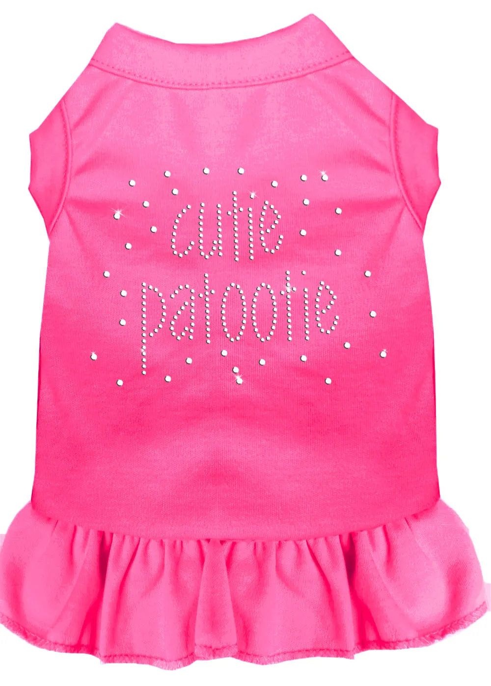 Rhinestone Cutie Patootie Dress Bright Pink 4x