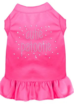 Rhinestone Cutie Patootie Dress Bright Pink 4x