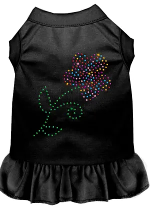 Rhinestone Multi Flower Dress Black Xxxl