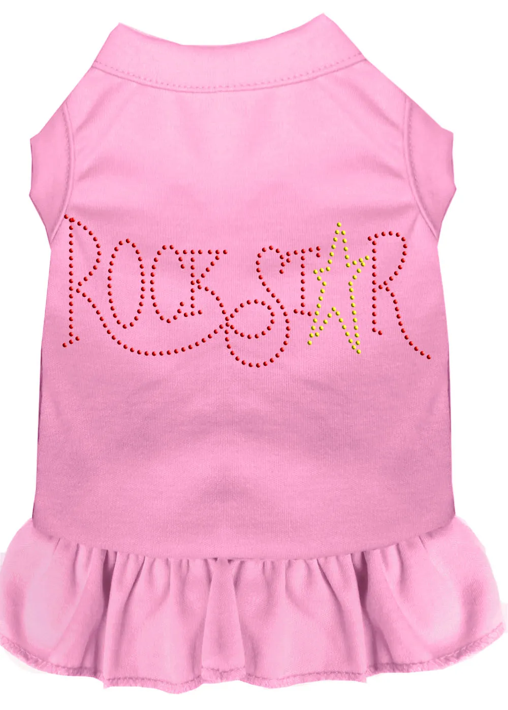 Rhinestone Rockstar Dress Light Pink Xxl