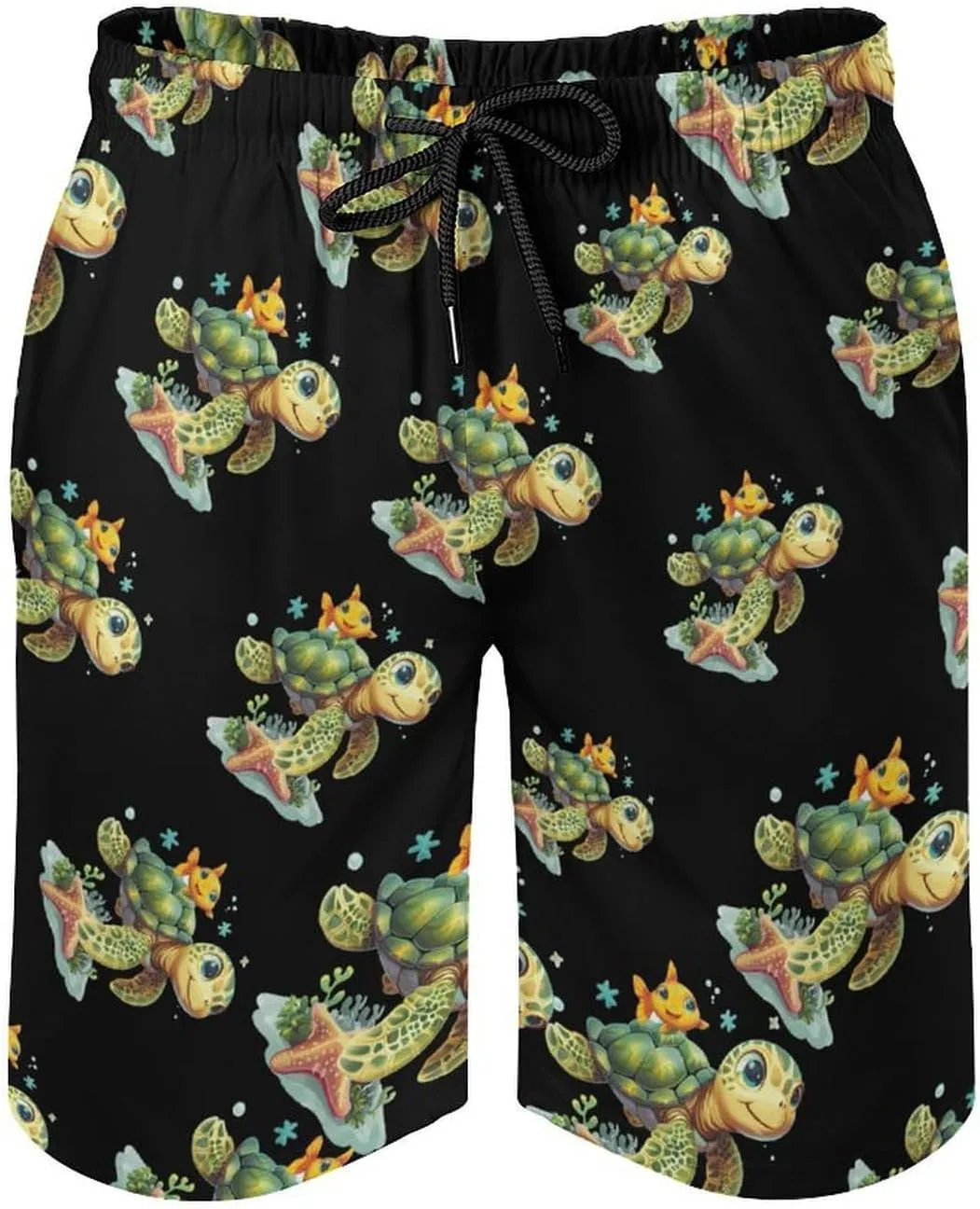 Sea Turtle Men's Swim Trunks Quick Dry Board Shorts Breathable Summer Beach Shorts Bathing Suits