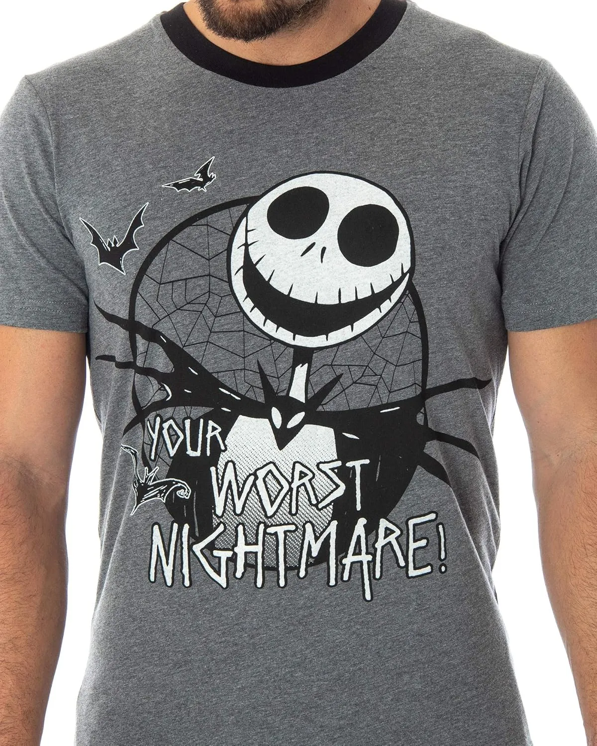 Seven Times Six Nightmare Before Christmas Jack Skellington 3 Piece Gift Set Pajama Pants, Shirt, and Cozy Socks