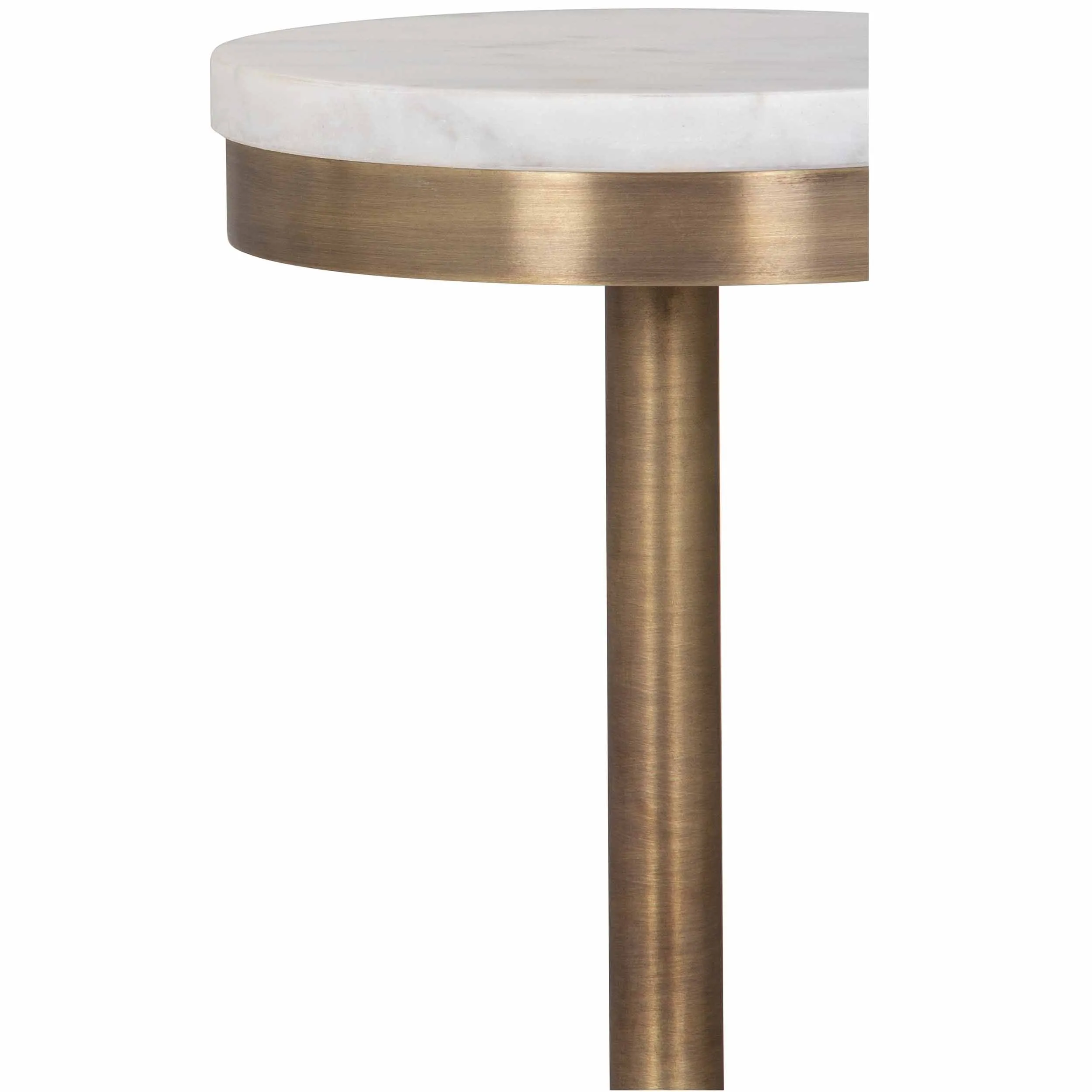 Shay Marble Drink Table, White