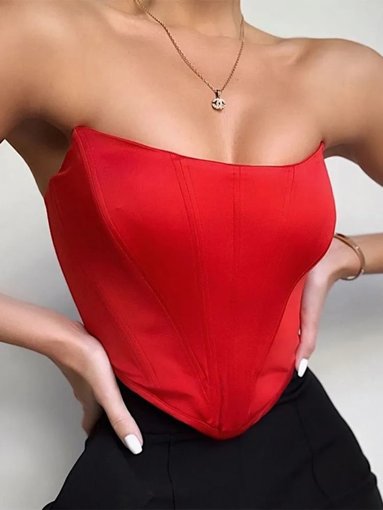 Sler - Sexy Sleveless Crop top Corset