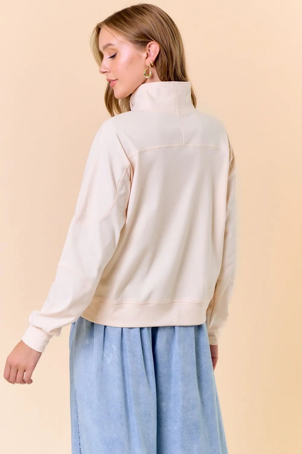 Snap Soft Brushed Pullover