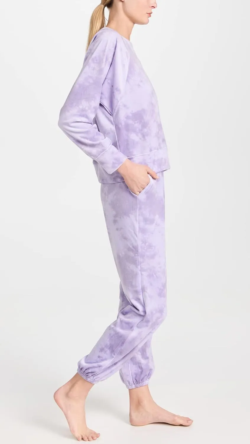 Splendid Women's Long Sleeve Lounge Top and Cozy Bottom Pant Pajama Set Pj