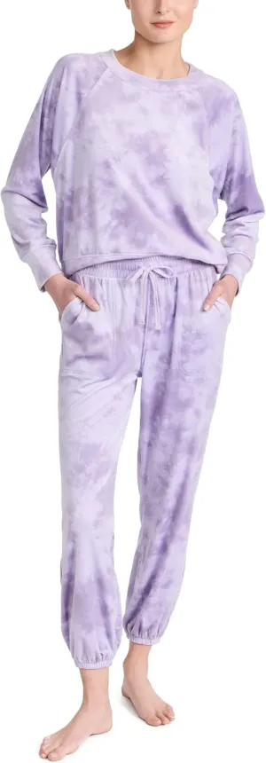 Splendid Women's Long Sleeve Lounge Top and Cozy Bottom Pant Pajama Set Pj