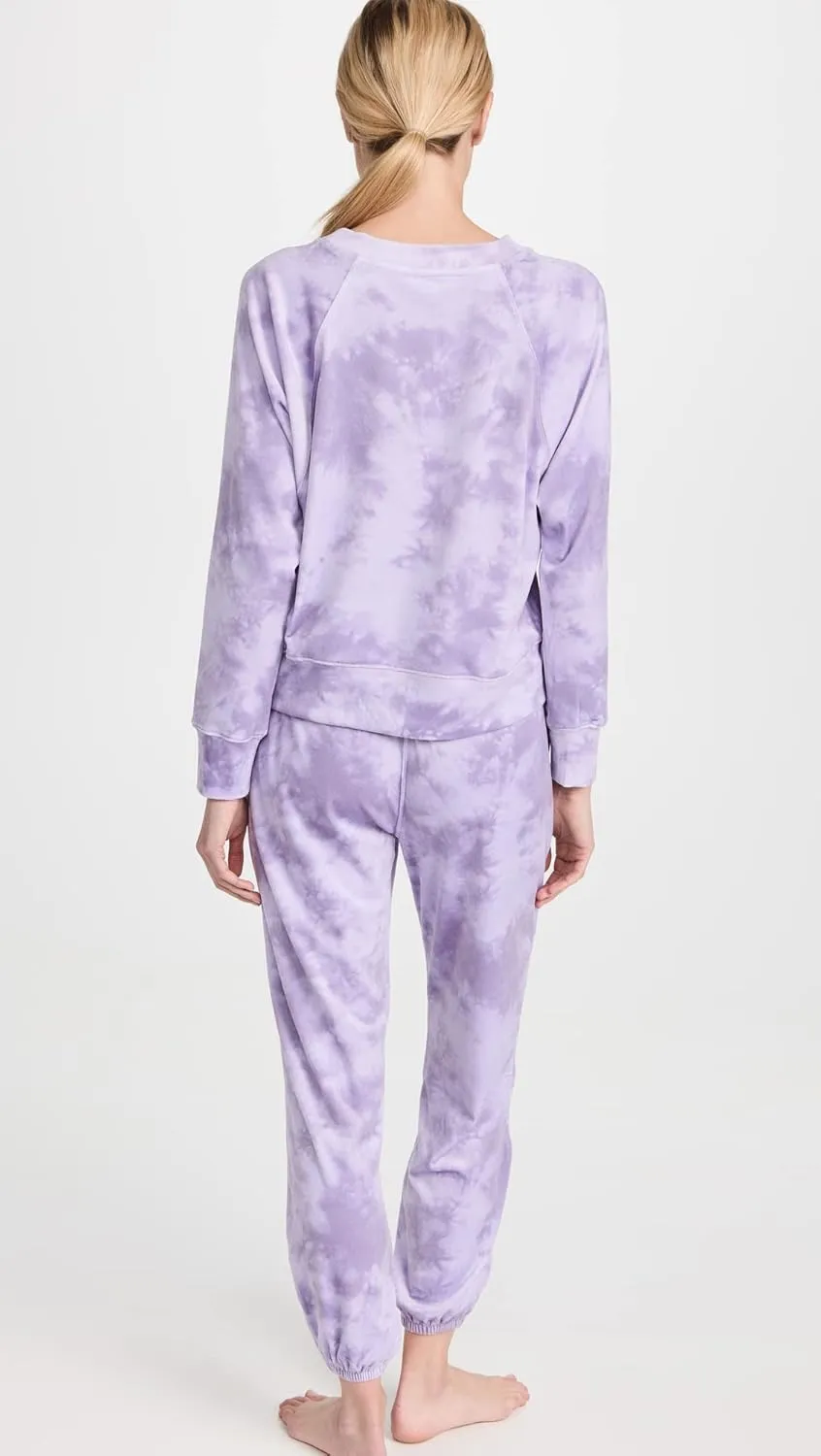 Splendid Women's Long Sleeve Lounge Top and Cozy Bottom Pant Pajama Set Pj