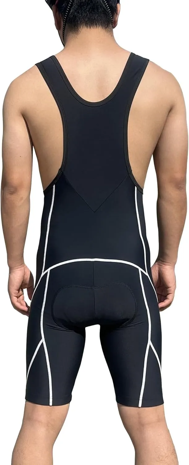 sponeed Cycling Bib Shorts Men Biker Bibs for Men Padded Breathable Racing Shorts UPF 50 