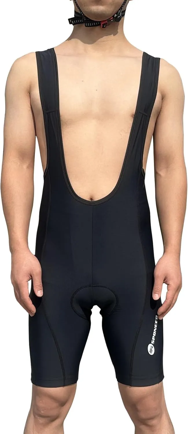 sponeed Cycling Bib Shorts Men Biker Bibs for Men Padded Breathable Racing Shorts UPF 50 