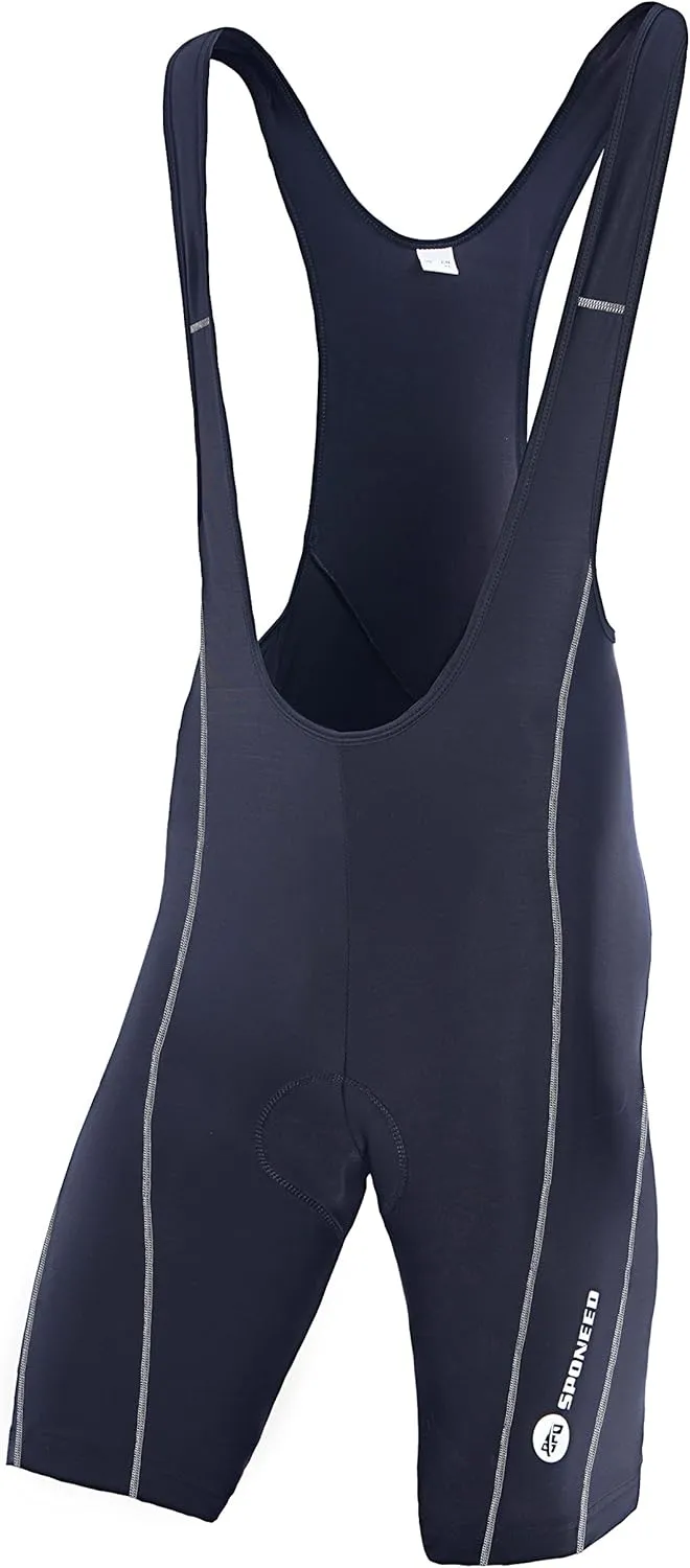 sponeed Cycling Bib Shorts Men Biker Bibs for Men Padded Breathable Racing Shorts UPF 50 