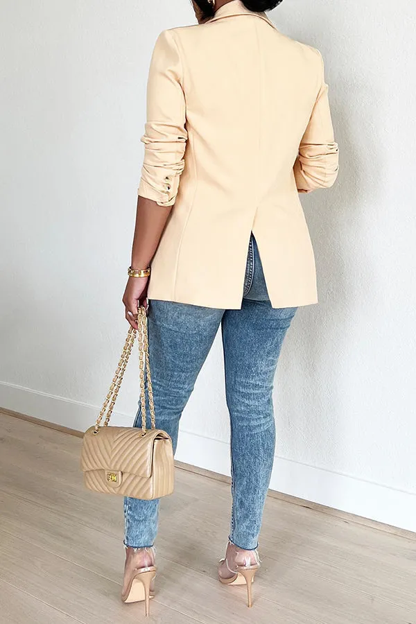 Stylish Lapel Double Breasted Blazer