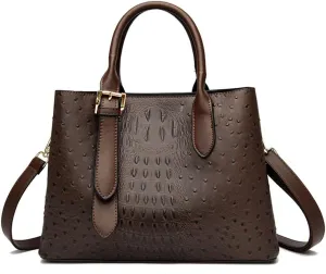 Stylish Red Satchel Handbag for Women - Large Leather Crossbody & Shoulder Purse
