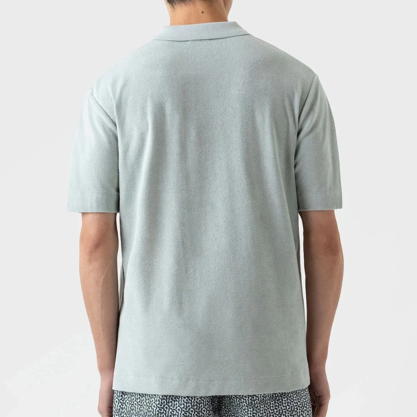 Sunspel Toweling Polo Shit Laurel
