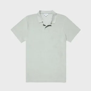 Sunspel Toweling Polo Shit Laurel