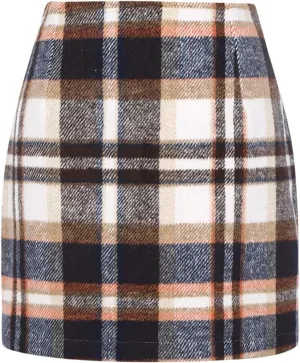Sweater Dress for Women 2025 Mini Plaid Skirts for Women High Waisted Fall Winter Warm Pencil Short Stretchy Skirt