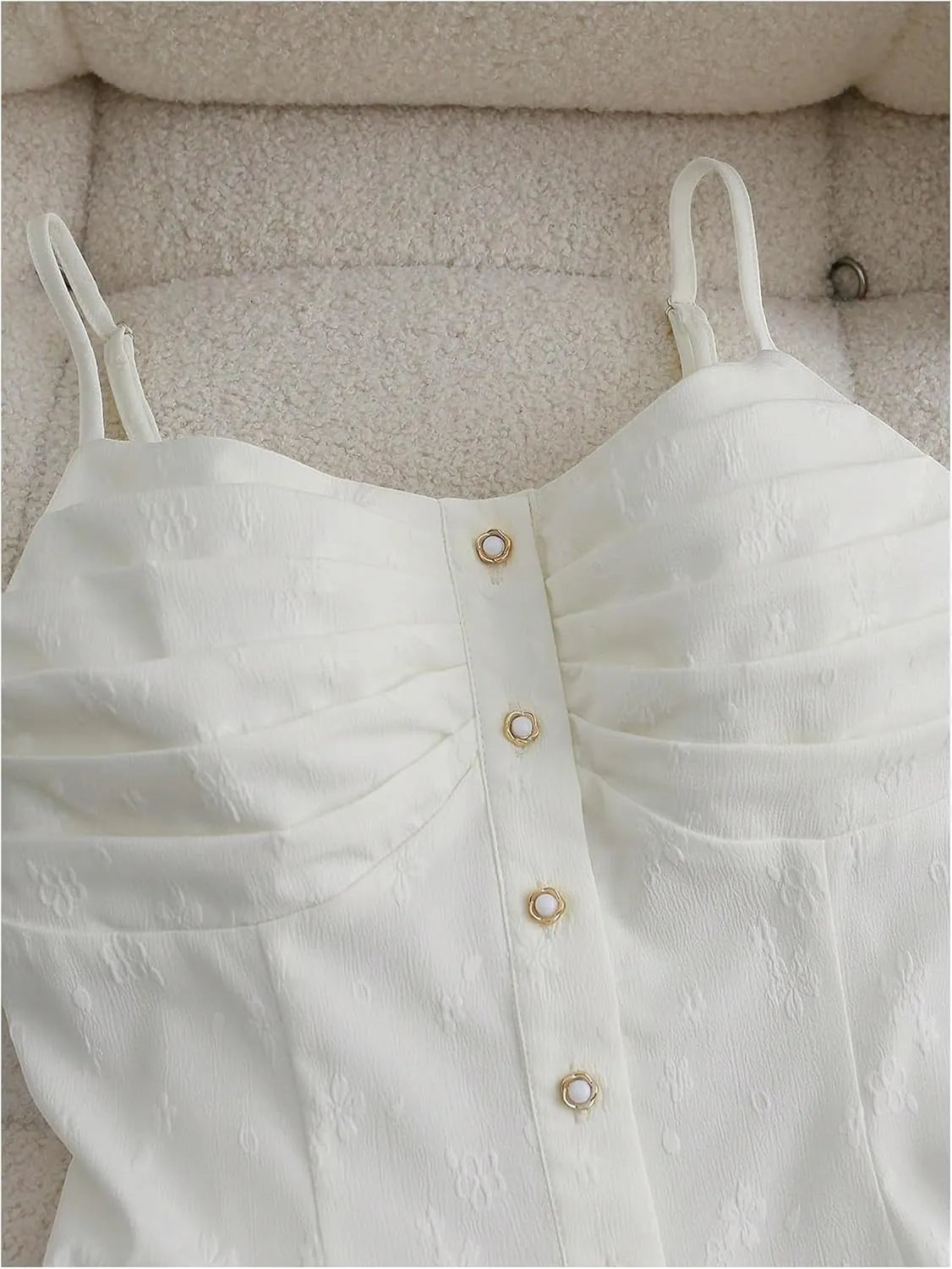 SweatyRocks Women's Button Down Camisole Flowy Hem Spaghetti Strap Tank Elegant Cami Tops