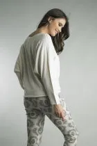 Tempo Paris Sequin Trim V-Neck Sweater