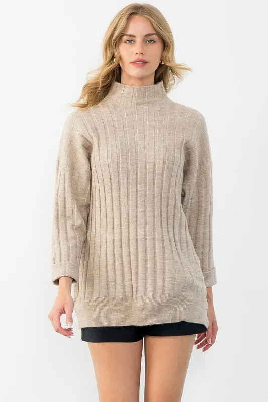 The Slouchy Mock Neck Sweater