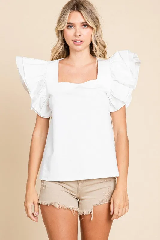The Statement Ruffle Top - Available in Multiple Colors