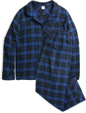 TomboyX Cozy Flannel PJ Set, 2-Piece Loungewear, Button Down, All Day Comfort (XS-4X)