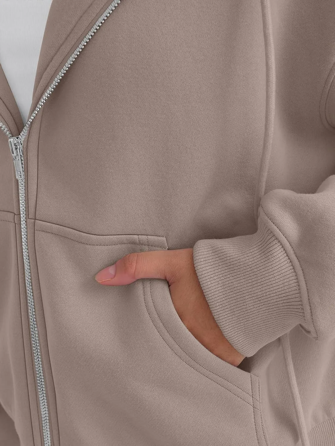 Trendy Queen Zip Up Hoodies For Women Cropped Sweatshirts Fall Fashion Outfits 2025 Y2k Fleece Teen Girls Clothes