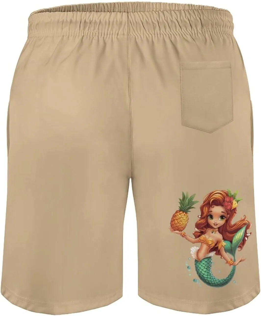 Tropical Pineapple Mermaidess Men's Swim Trunks Quick Dry Board Shorts Breathable Summer Beach Shorts Bathing Suits