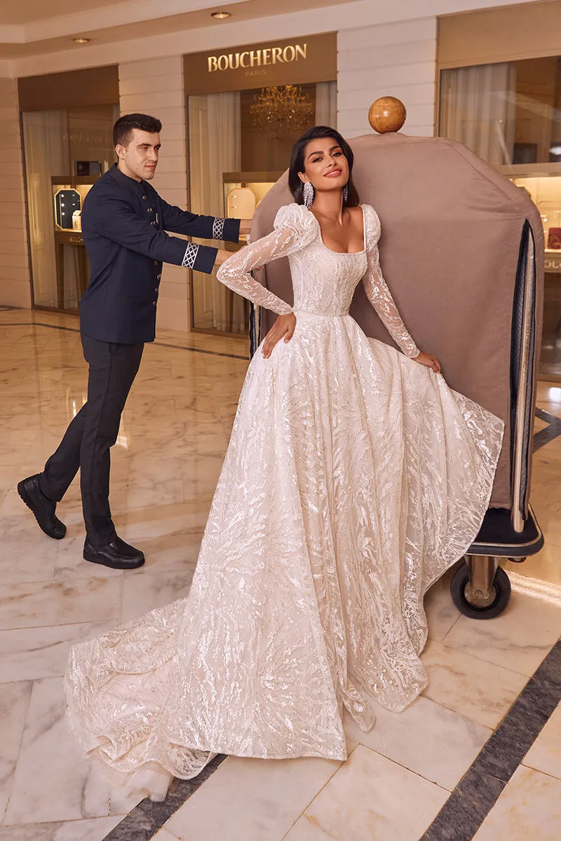 Victoria Beaded Graceful A-line Wedding Dress