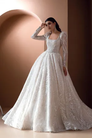 Victoria Beaded Graceful A-line Wedding Dress