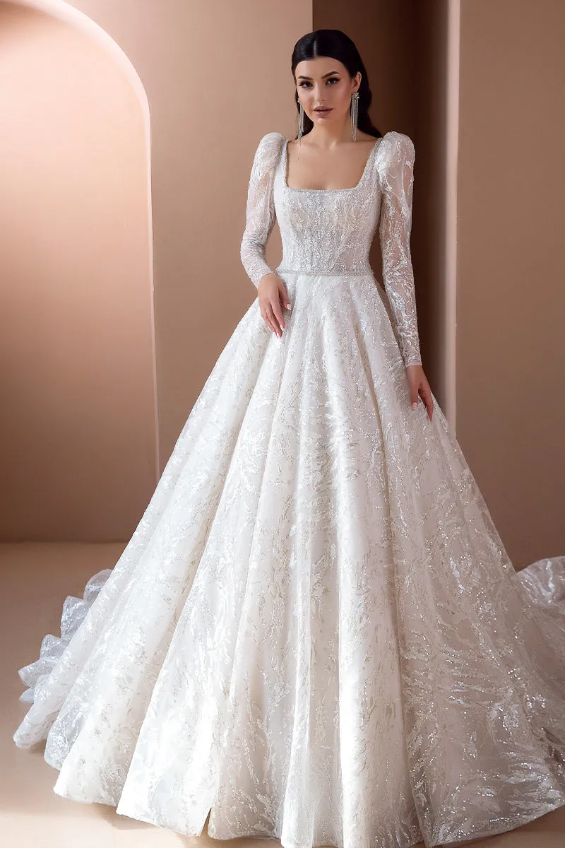 Victoria Beaded Graceful A-line Wedding Dress