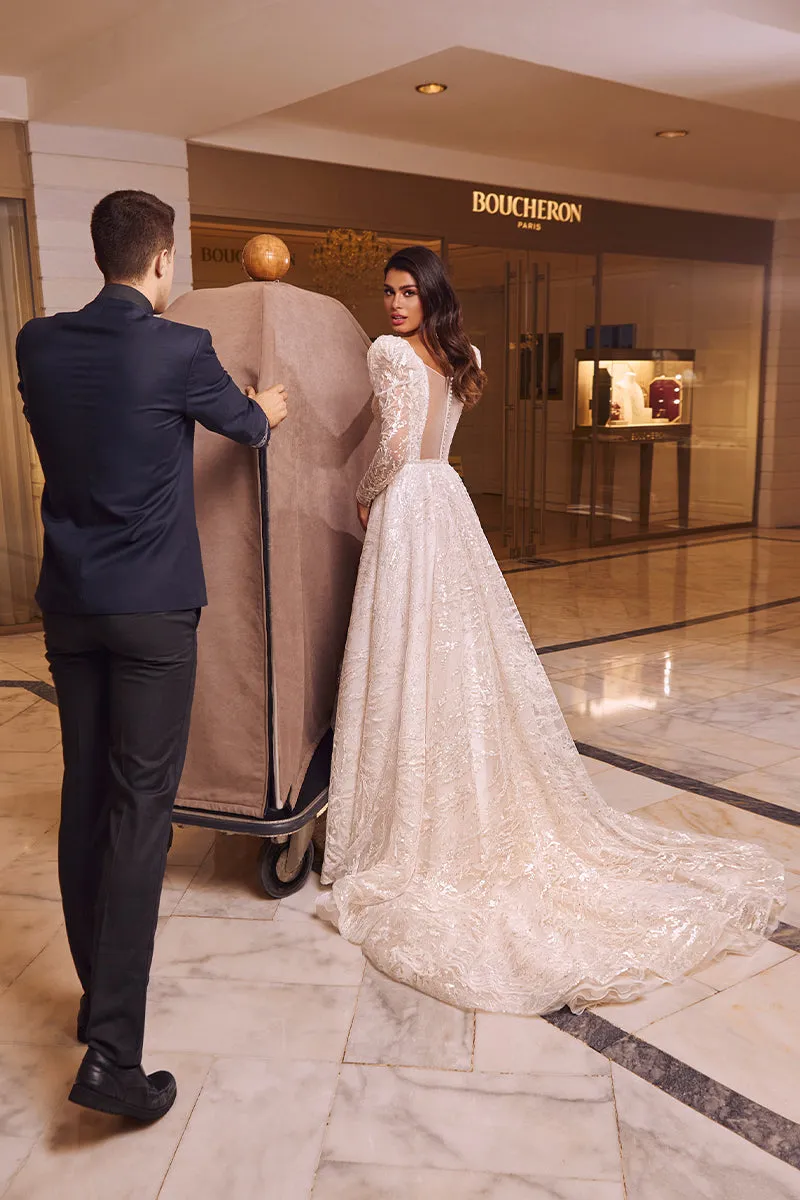 Victoria Beaded Graceful A-line Wedding Dress