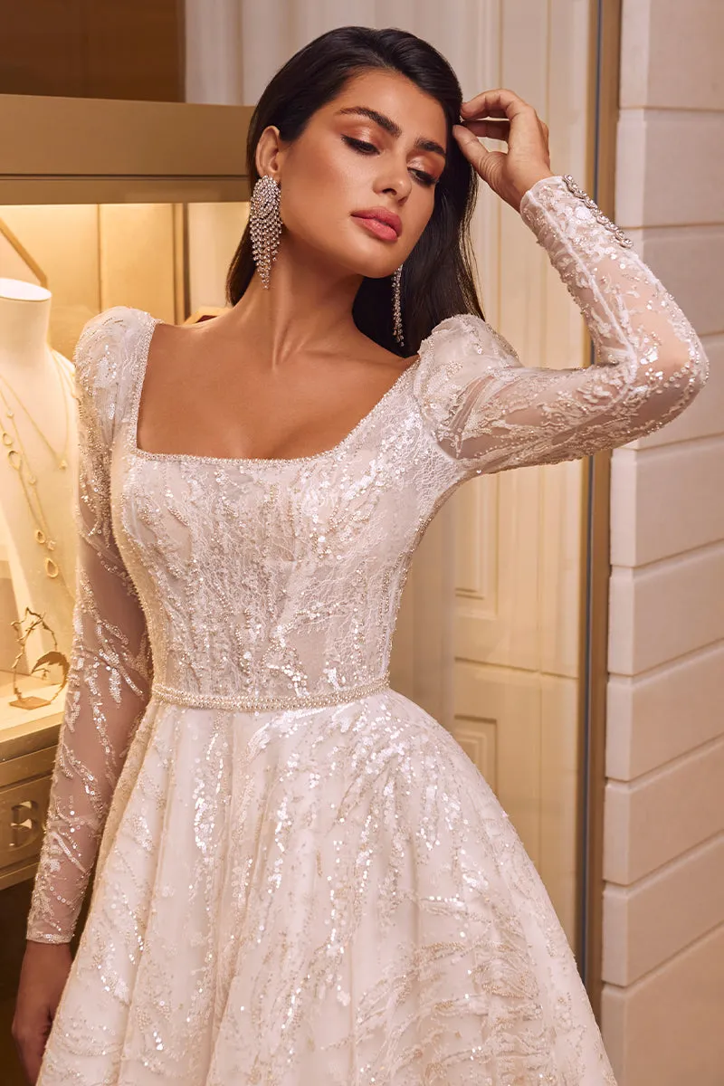 Victoria Beaded Graceful A-line Wedding Dress