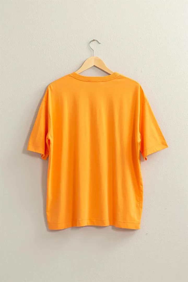 Violet Oversized T-Shirt In Orange