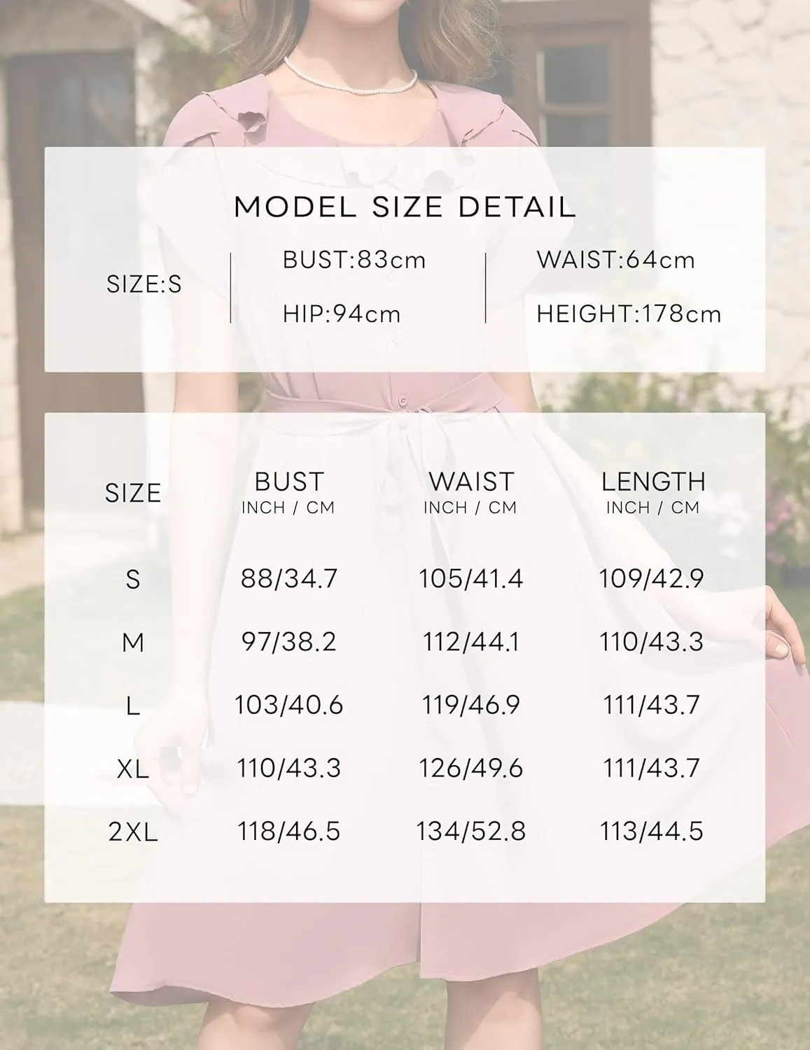 Wedtrend Women's Vintage Dresses with Pocket Midi Retro Cocktail Dress Tea Party Church 1950s Dresses for Women