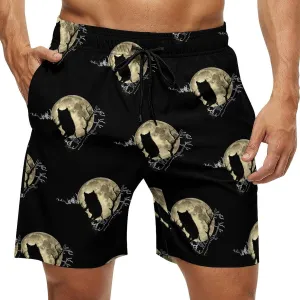 Wild Boar Hunting Hunter Men's Swim Trunks Quick Dry Board Shorts Breathable Summer Beach Shorts Bathing Suits
