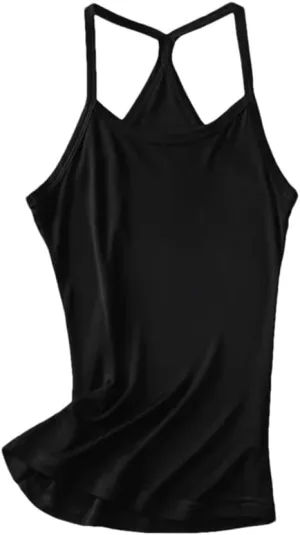 Women Silk Camisole Sleeveless Solid Black White Camis Summer Elegant Vest