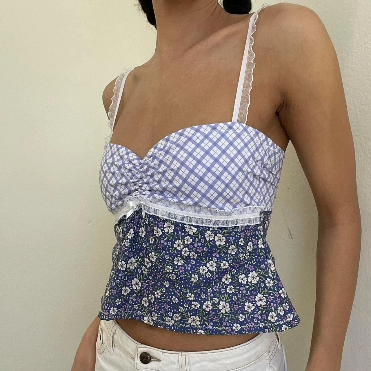 Women Y2k Backless Crop Top Sexy Tie Up Spaghetti Strap Camisole Shirt Cute Summer Tops
