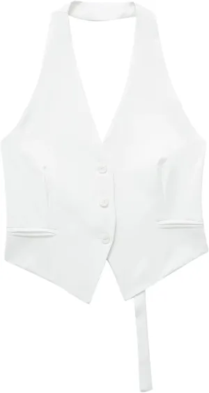 Women's Chic Backless Camisole Vest Sleeveless Casual Waistcoat Tops
