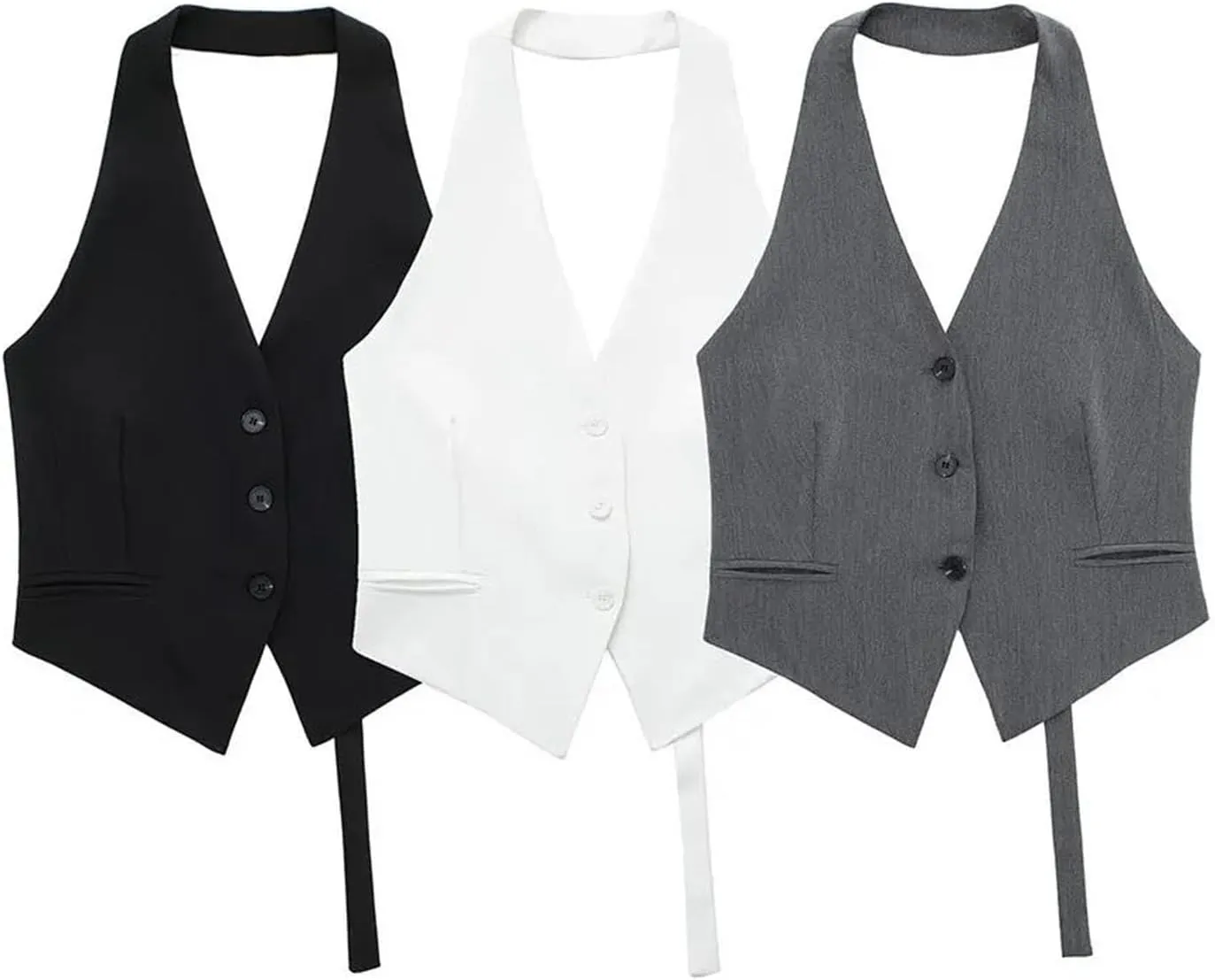 Women's Chic Backless Camisole Vest Sleeveless Casual Waistcoat Tops