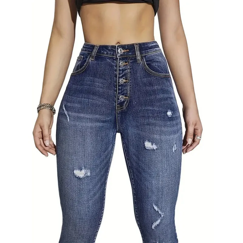 Women's High Waist Tight Pencil Jeans