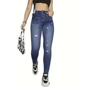 Women's High Waist Tight Pencil Jeans