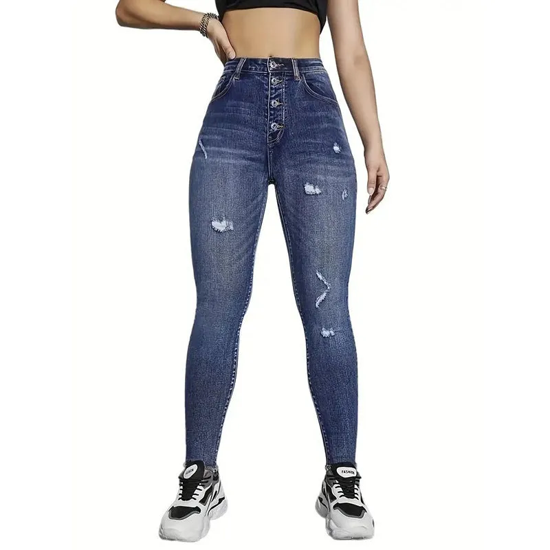 Women's High Waist Tight Pencil Jeans
