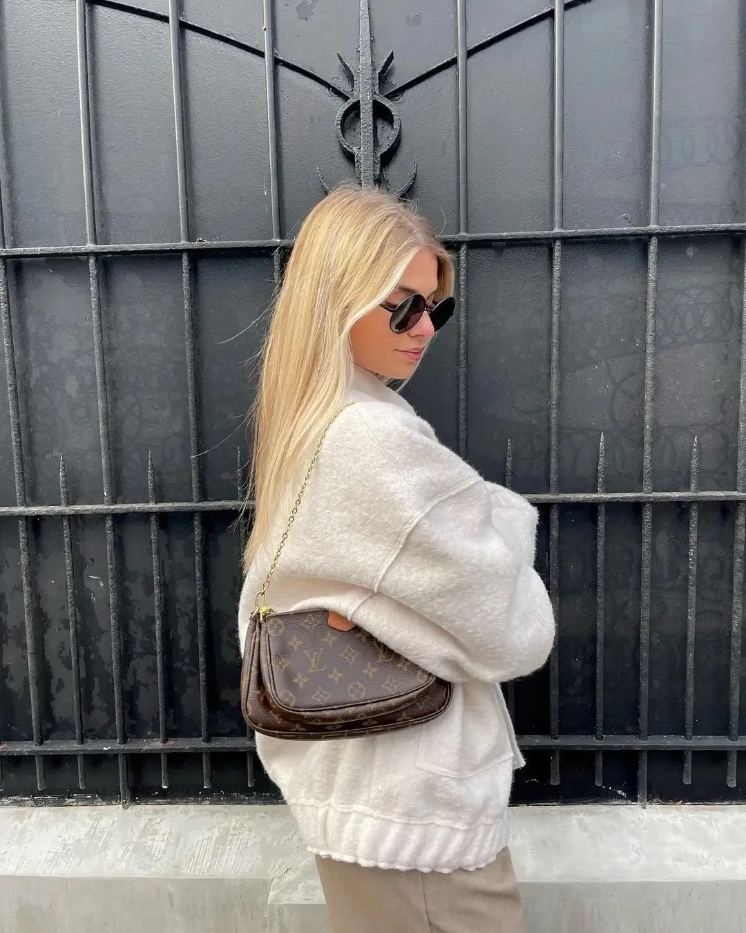 Women's Oversized Tweed Bomber Jacket