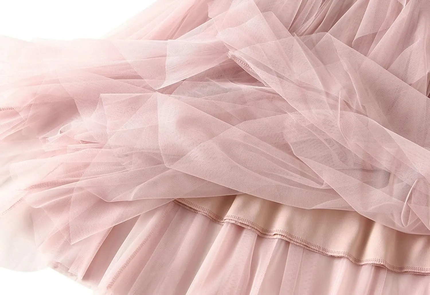 Women's Ruffled Tulle Midi Skirt High Waist Pleated A-line Skirt for Elegant and Casual Occasions 2025 Summer Fashion