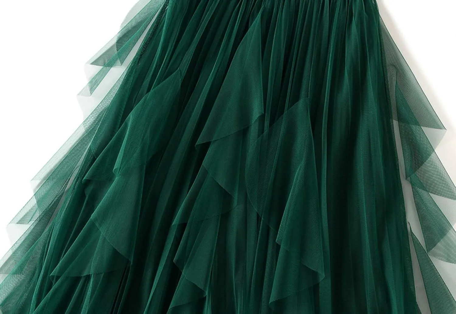 Women's Ruffled Tulle Midi Skirt High Waist Pleated A-line Skirt for Elegant and Casual Occasions 2025 Summer Fashion